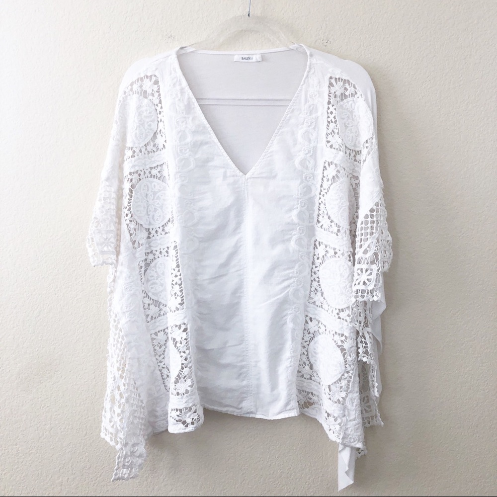 Bailey 44 White Lace Crochet Top